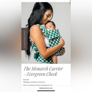 Mabe The Monarch Carrier - Evergreen Check